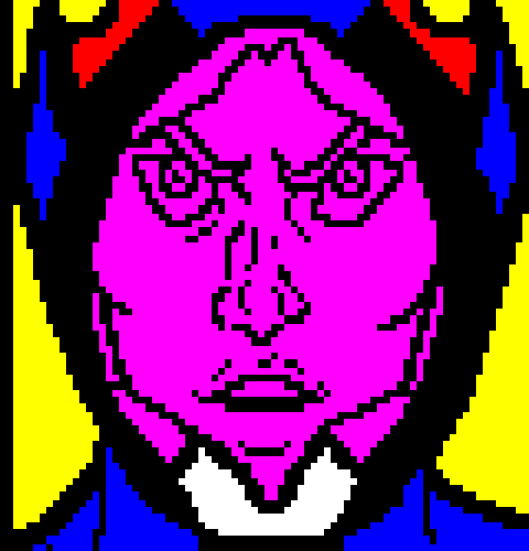 A man with piercing, eagle eyes gazes out from beneath a purple face shield, part of a condor-themed helmet.