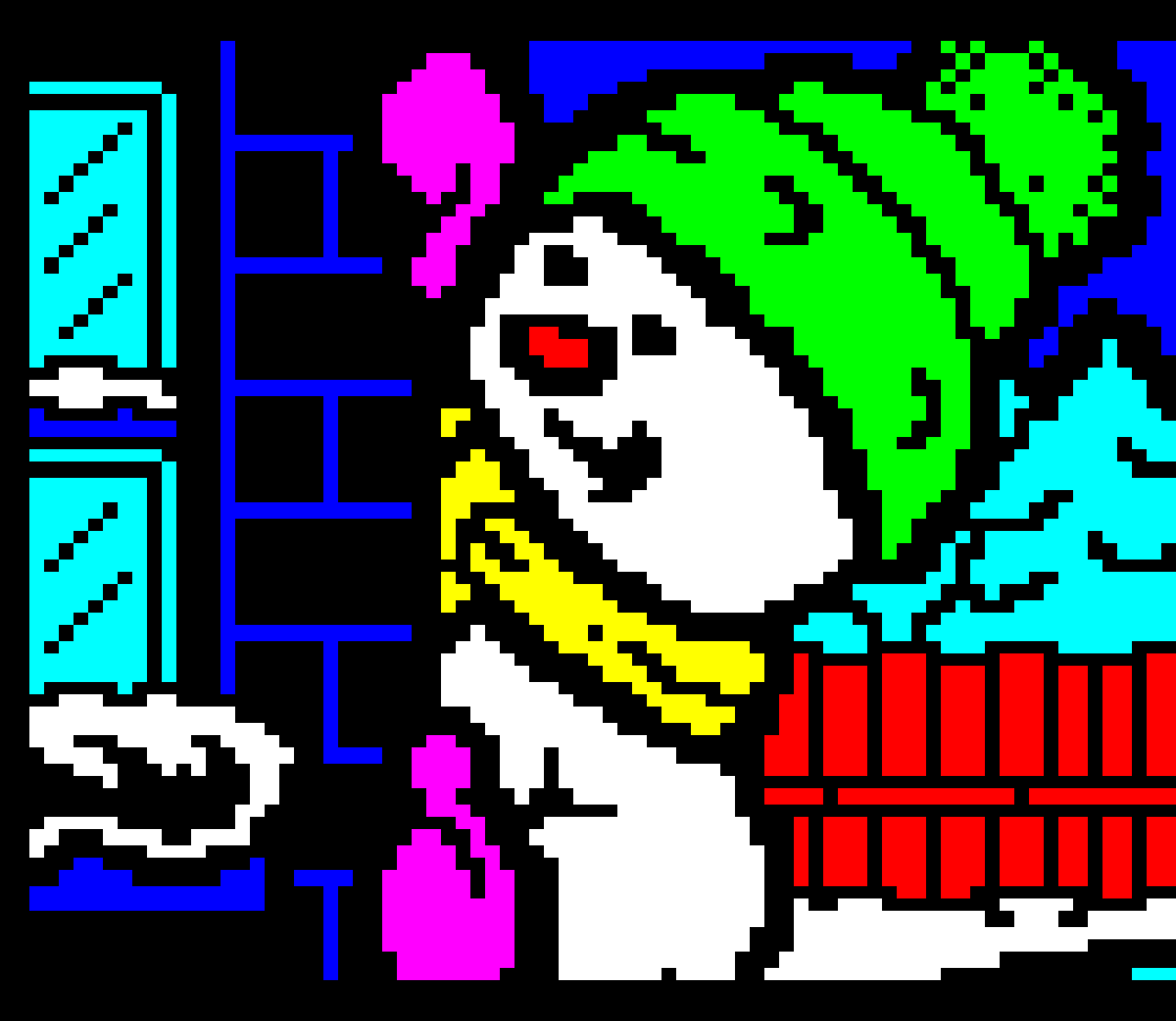 A snowman, eager to learn more, pokes its head around a corner to see what intel can be gathered